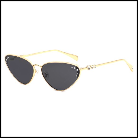 Retro Cateye Sunglasses with Rhinestone Accents UV400 Protection main image 7